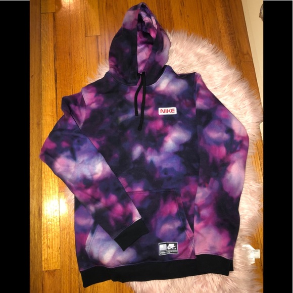 purple tie dye nike hoodie